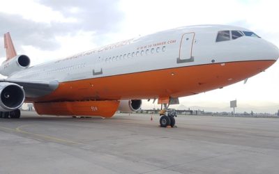 En Región del Biobío combatirá incendios el súper avión Ten Tanker 2