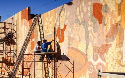 Mural “Tierras de Atacama” será un gran ícono de San Pedro de Atacama