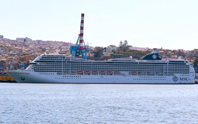 Recaló en Valparaíso primer crucero bajo la nueva Ley de Cabotaje de Pasajeros