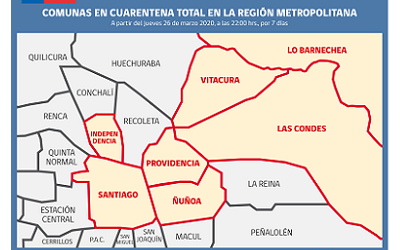 Gobierno: cuarentena total para siete comunas de la Región Metropolitana