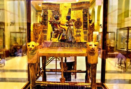 La sala del tesoro de Tutankhamón.