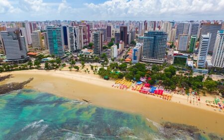 Playa de Meireles, en Fortaleza, Brasil