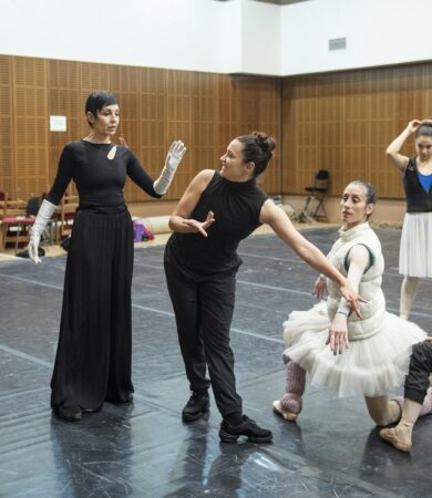 Ensayo de Nijinska en el Teatro Municipal de Santiago.