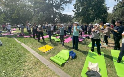 Vacaciones Tercera Edad: yoga masivo releva valor de bienestar del turismo