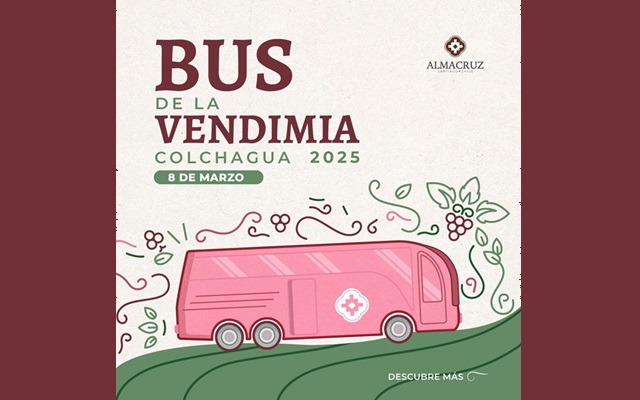 Vuelve el Bus del Vino para viajar a la Fiesta de la Vendimia de Colchagua