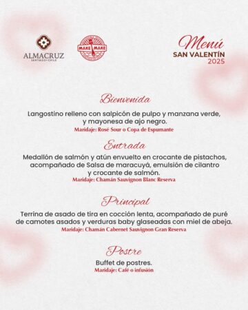 Menú San Valentín