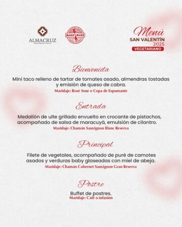 Menú San Valentín, vegetariano